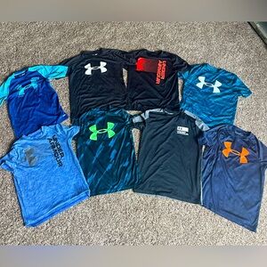 Boys Under Armour lot - size Medium - 8 T-shirts (great condition)